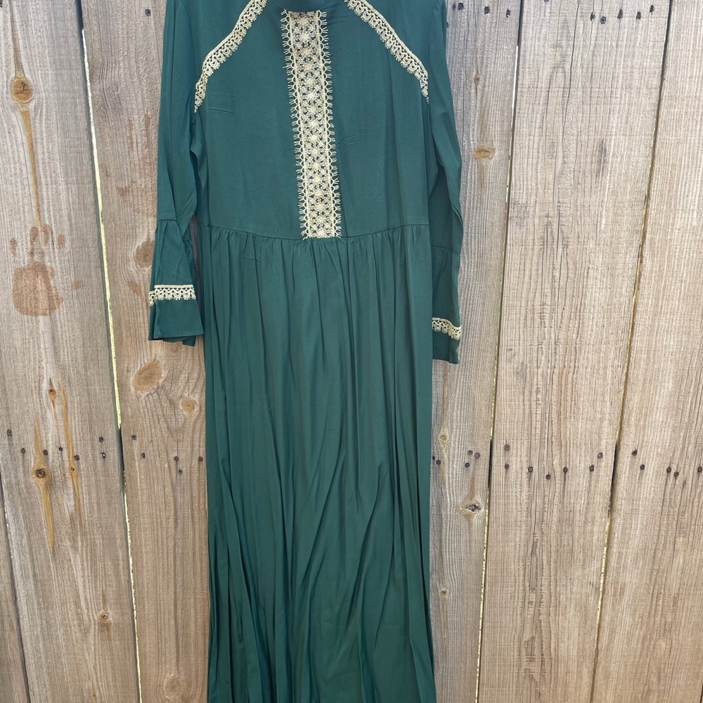 Modest green dress